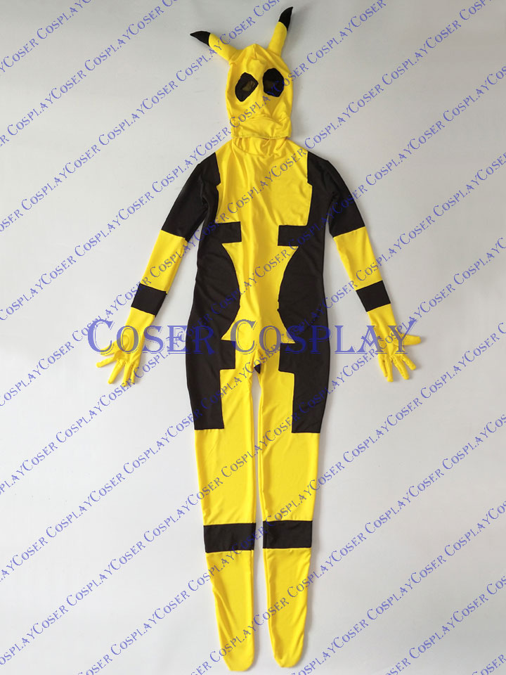 2019 Cute Deadpool Pikachu Cosplay Kids Halloween Costumes 0730